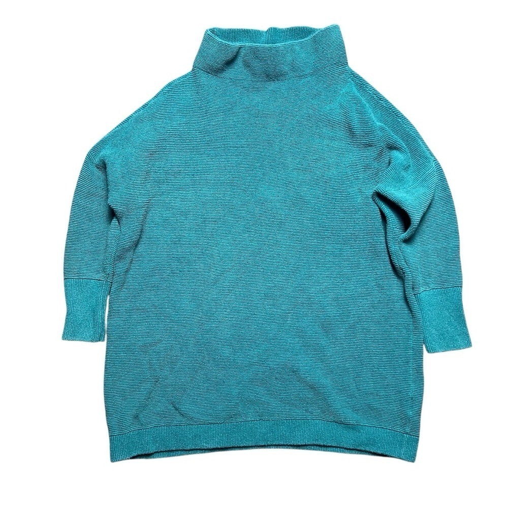 Free People Womens Ottoman Thick Slouchy Tunic Dress In Teal Blue Size M - Picture 2 of 7